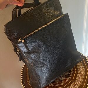 🖤L.Credi Italian Pebbled Leather Convertible Backpack Crossbody Shoulder Bag🖤